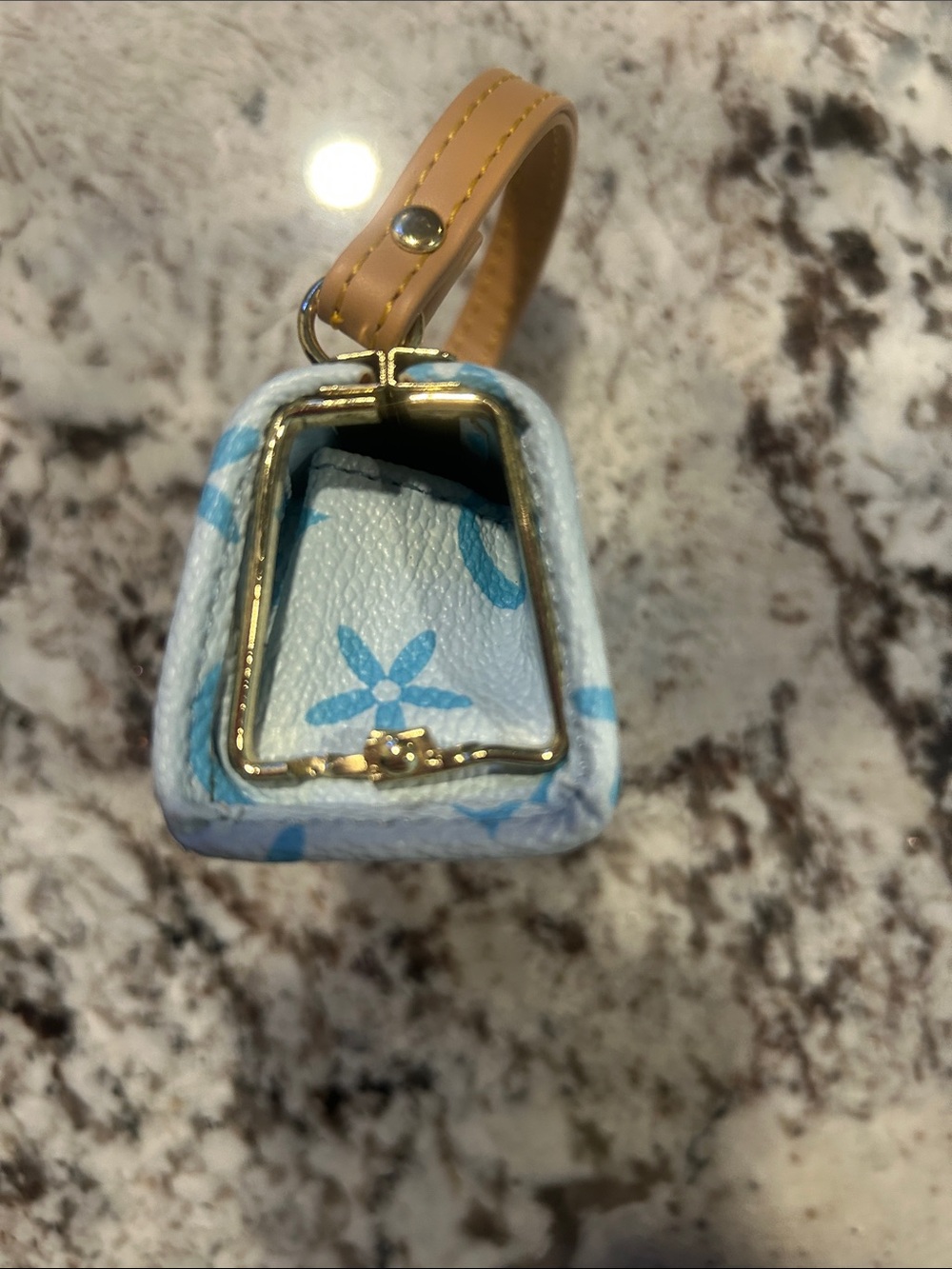 Mini Top-Handle mini Bag in White and Light Blue new - Picture 6 of 8